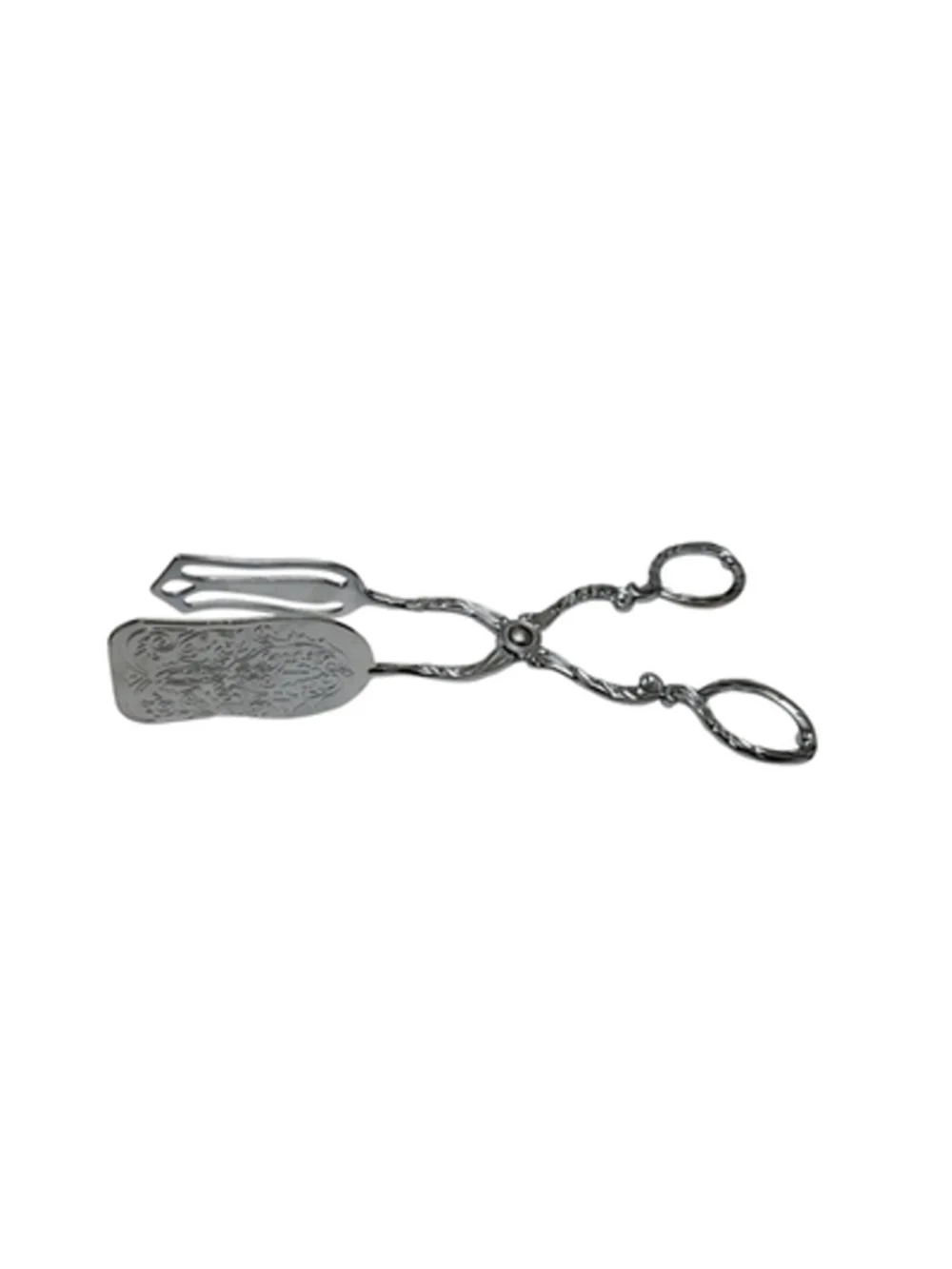 Vintage Ornate Silver Plated Serving Tongs Scissor Sugar Tongs Decorative Fancy